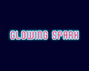 Neon Light Pixel  logo design