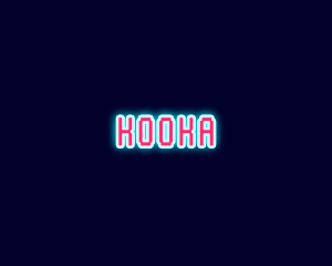 Neon Light Pixel  logo design