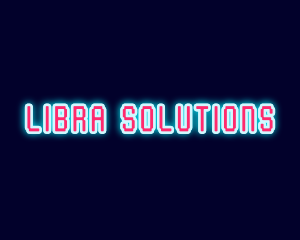 Neon Light Pixel  logo design