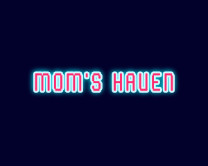 Neon Light Pixel  logo design