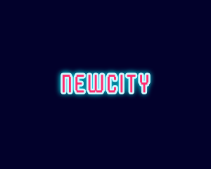 Neon Light Pixel  logo design