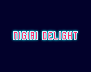 Neon Light Pixel  logo design