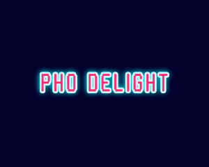 Neon Light Pixel  logo design