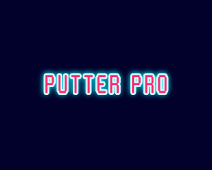 Neon Light Pixel  logo design