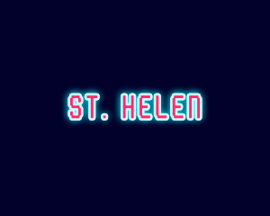 Neon Light Pixel  logo design