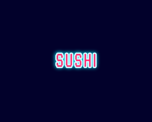 Neon Light Pixel  logo design