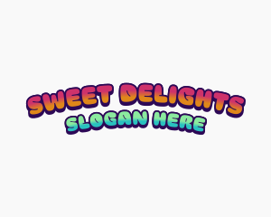 Retro Sweet Candy logo design