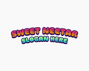 Retro Sweet Candy logo design