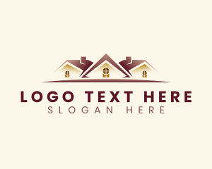 Contractor Builder - Residential Home Roofing logo design