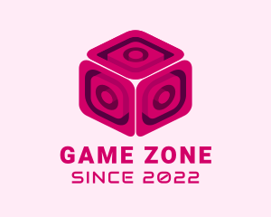 Pink Video Game Cube logo design