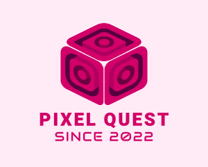 Video Game - Pink Video Game Cube logo design