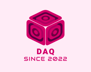 Isometric - Pink Video Game Cube logo design