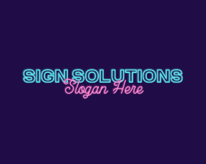 Signage - Neon Light Signage logo design