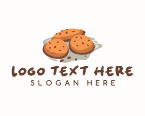 Dessert - Chocolate Cookie Biscuit logo design