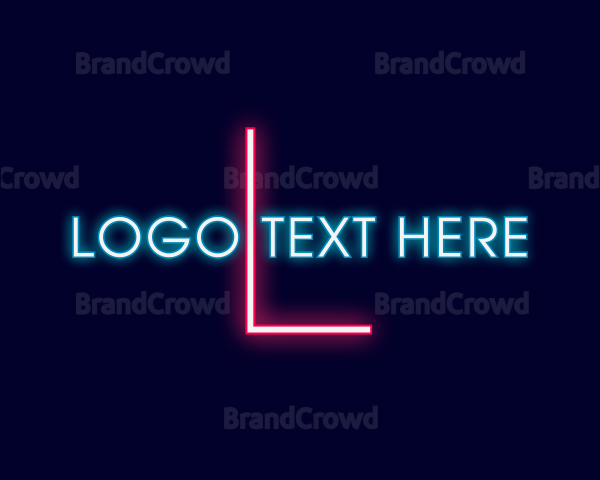 Futuristic Neon Brand Logo