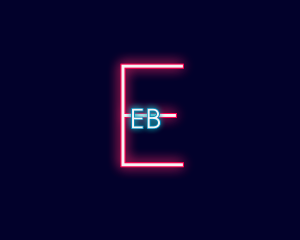 Dj - Futuristic Neon Brand logo design