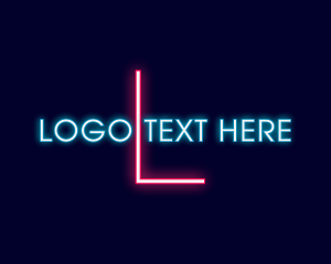 Restaurant - Futuristic Neon Brand logo design