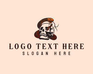 Deadly Skull Snake Logo