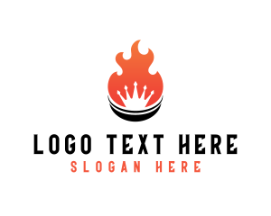 Hot - Flaming Barbecue King logo design