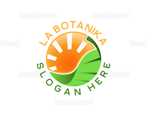 Solar Leaf Mountain Logo