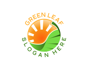 Solar Leaf Mountain logo design