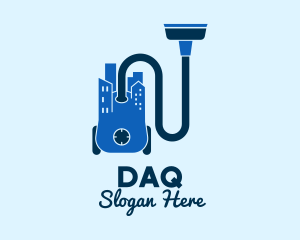 Janitor - Vacuum Cleaner City logo design