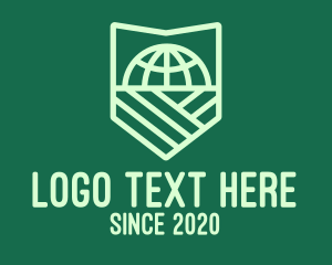 Global - Global Earth Environment Protection Shield logo design