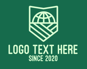 Earth - Global Earth Environment Protection Shield logo design