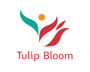 Tulip - Tulip Flower Leaf logo design