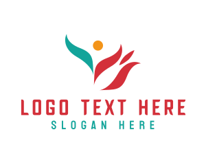 Tulip Flower Leaf Logo