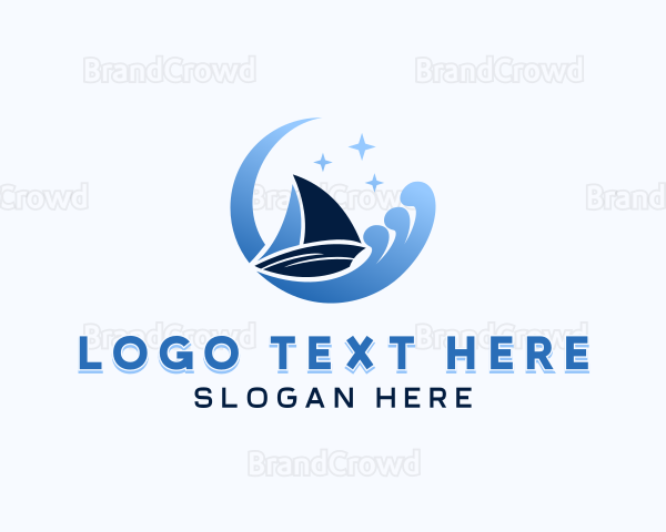 Sailing Boat Travel Logo