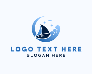 Waves - Sailing Boat Travel logo design