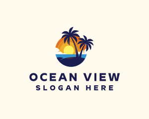 Beach Island Travel logo design