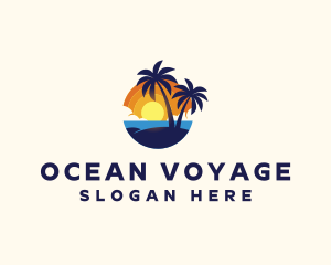 Beach Island Travel logo design