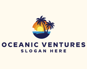 Beach Island Travel logo design