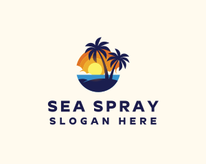 Beach Island Travel logo design