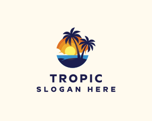 Beach Island Travel logo design