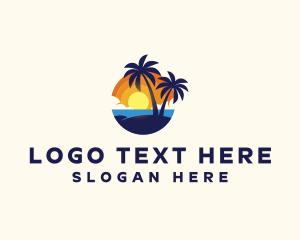 Resort - Beach Island Travel logo design