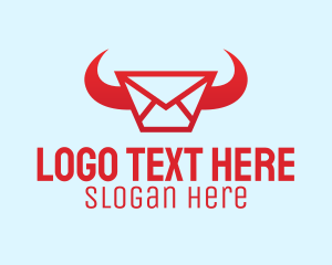 Messaging - Red Horn Messaging logo design