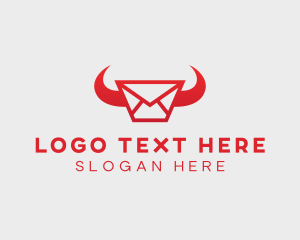 Communication - Horn Messaging Envelope logo design