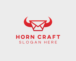 Horn Messaging Envelope logo design