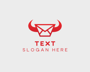 Horn Messaging Envelope logo design