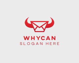 Metal - Horn Messaging Envelope logo design