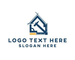 Blue - Home Builder Construction Tools logo design