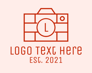 Photography Studio - Brick Photo Camera logo design