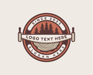Log - Lumberjack Carpentry Woodworking logo design
