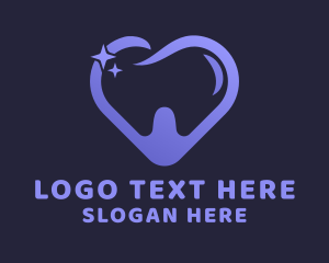 Orthodontist - Violet Tooth Love logo design