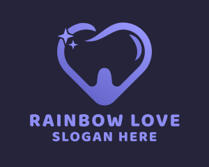 Violet Tooth Love logo design