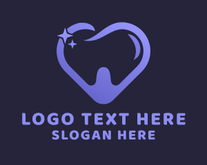 Dentist - Violet Tooth Love logo design