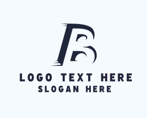 Letter B - Fast Slant Logistics logo design